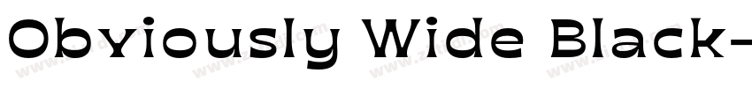 Obviously Wide Black字体转换